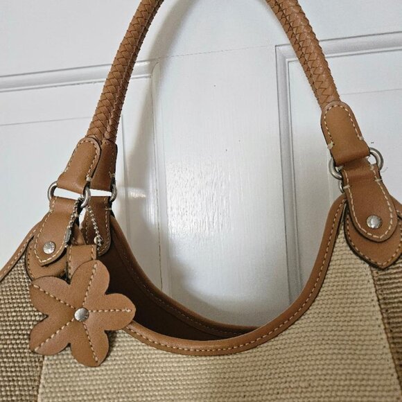 Relic Collection woven purse w/ braided faux leather handles (8x12) - Picture 2 of 8